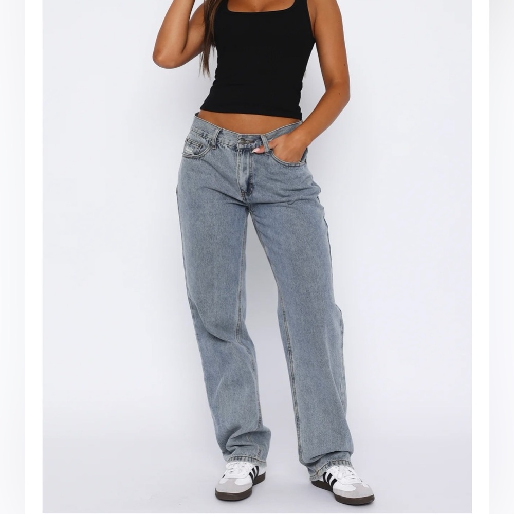 White Fox Blue Straight Leg Jeans